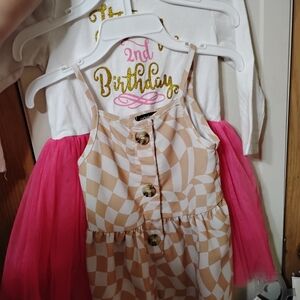 Stylish Checkered Kids Dress with Pink Tulle